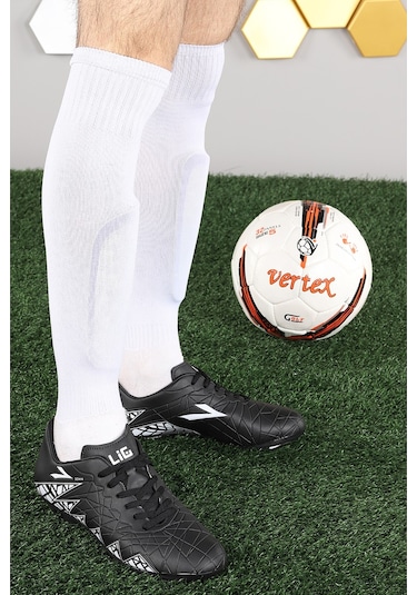 Lig Soma Siyah Krampon Çim Halı Saha Erkek Futbol Ayakkabı 001