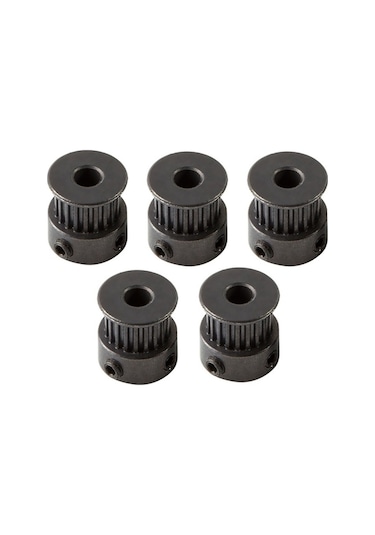 Moly Creality 3d Yazıcı Parçası: 20 Dişli 2gt Zımba Tekerleği, 5mm Çap, 6mm Kayış, Alüminyum, 5 Adet