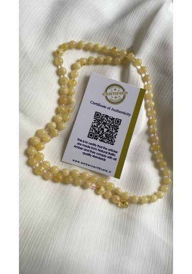 14 Gramyetişkin Kehribar Kolye Sarı