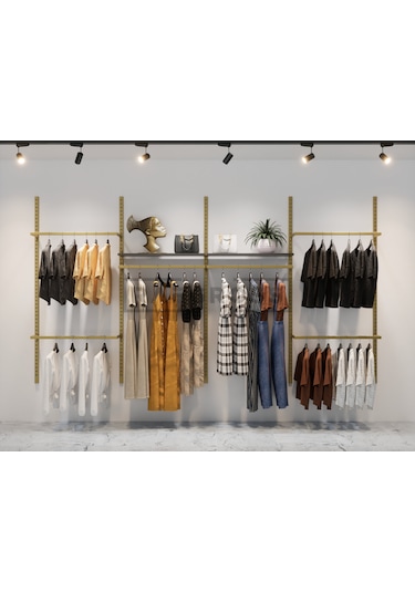 Mağaza Raf Sistemi, Askılık Sistemi, Butik , Mağaza Stand-245x200 Antrasit