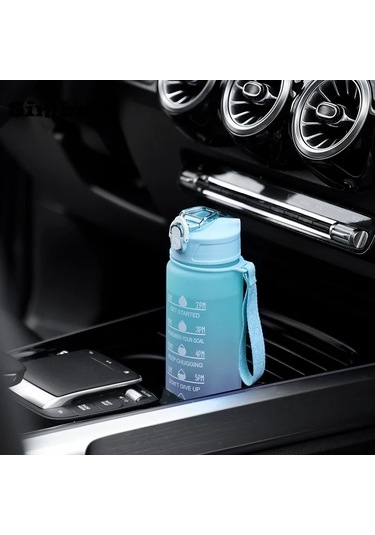 600ml/750ml/1000ml Spor Şişesi Zaman Ölçeği İle Açık Degrade Renk İçme Suyu 600ml Green-d 600ml To 1000ml 600ml Green-d