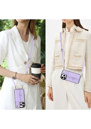 Bloomnest Cbtx İphone Uyumlu 13 Pro Rfıd Yuvası Korumalı Uzun Kordonlu Kasa Diğer