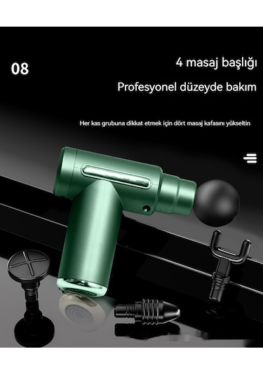 Jian Fan Elektrikli Fasya Tabancası Mini Ev Titerşimi Gevşeme Kas Akıllı Servikal Masaj Mini Masaj Yeşil