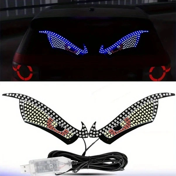 Trendooze Turcoshop11 5v Araç Cam Led Işık Şeridi, Mavi-kırmızı Xl10 Dekorasyon Led