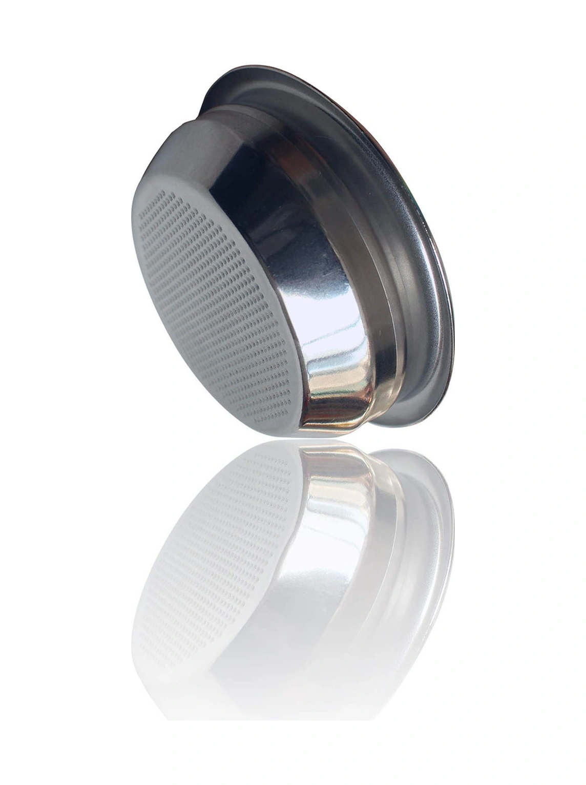 Kosona 58mm Çelik Kahve Filtre Sepeti - İki Kişilik Tek Duvarlı Kahve Hazırlama Aleti Gümüş