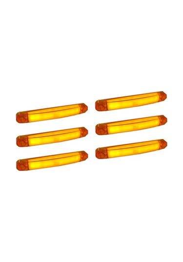 6 Adet Neon Led Lamba Slim Model Turuncu 12-24 Volt