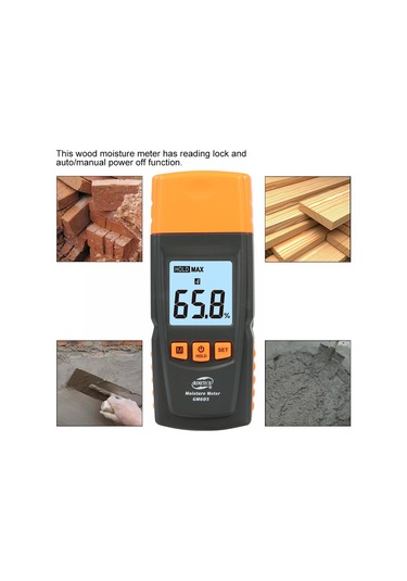 Benetech Gm605 Dijital Ahşap Nem Ölçer Nem Test Cihazı Ahşap Nem Dedektörü