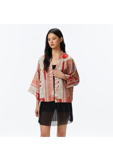 Unıted4 Regular Fit Kadın Krem Kimono Nute 2800400