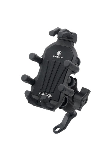 Motosiklet Dikiz Aynası Dağı Alüminyum Alaşımlı Şok Emici Cep Telefonu Tutucu Siyah Siyah