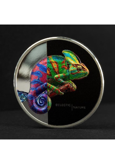 AgaKulche Bukalemun 2023 1 Ons Gümüş Sikke Coin