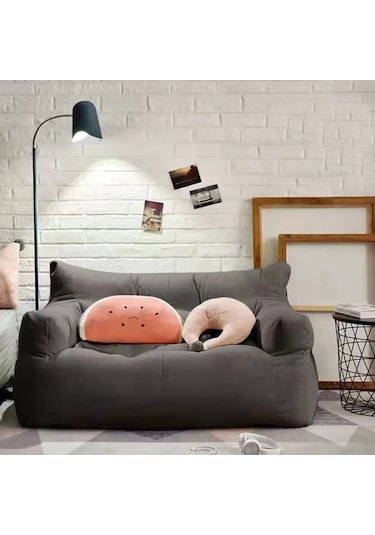 Efsane Kamp Lüx Konfor Çift Kişilik Mikro Partikül Süngerli Koltuk Koyu Gri