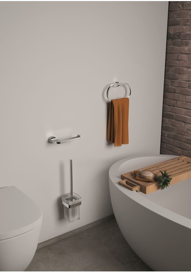 Stelvio Tuvalet Fırçalık - Krom Krom