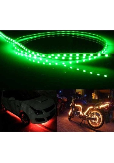 Wondernest Akış Stili 45 Led 3528 Smd Su Geçirmez 90cm Esnek Araba Şerit Işığı, 12v Dekor Yeşil Yeşil Işık