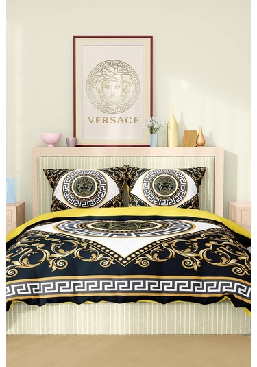 Marka Nevresim Takımı Çift Kişilik Pamuklu Saten Kumaş 6 Parça 3d Dijital Baskı Duvet Cover Set Model No:89 Renkli