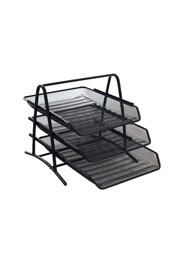 Globox  Evrak Rafı Metal 3 Lü Siyah  6255