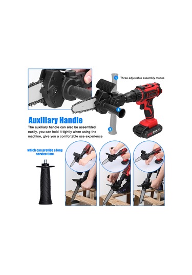 Maiyame 4 İnç Elektrik Matkap Dönüştürücü Zincir Testere Aksesuar Seti - Ahşap İşleri, Hafif, Kolay Kurulum Turuncu