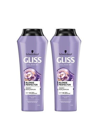 Schwarzkopf Gliss Blonde Perfector Mor Şampuan 2x250 ML