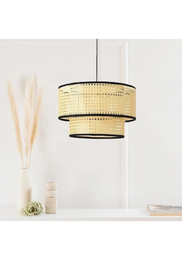 Rattan Serisi İki Katlı Salon Sarkıt Yatak Odası Yemek Odası Avize Hasır