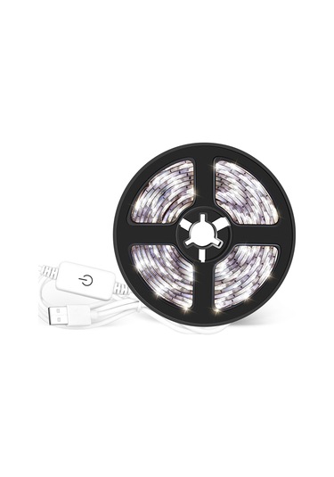 Padalink Usb Kontrollü Dokunmatik Dimmable Led Işık Şeridi, Ev Kabineti Dekorasyonu, 1m Beyaz Işık Beyaz