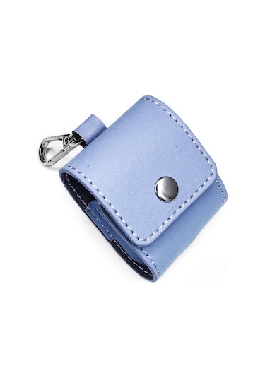 Fitcase Airpods 1/2 Uyumlu Kılıf Faux Kapaklı Mavi