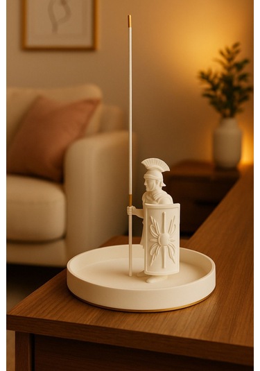 Oxyteez Dekoratif Tütsülük Figür Krem Renk Reçine Tasarım Ev Ve Ofis Dekorasyonu