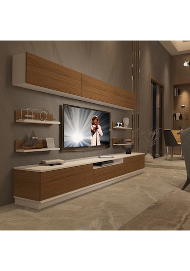Decoraktiv Trendstyle 8ys Mdf Tv Ünitesi Tv Sehpası Beyaz - Ceviz