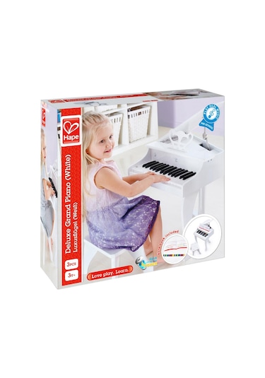 Hape Deluxe Grand Elektronik Piyano - Beyaz