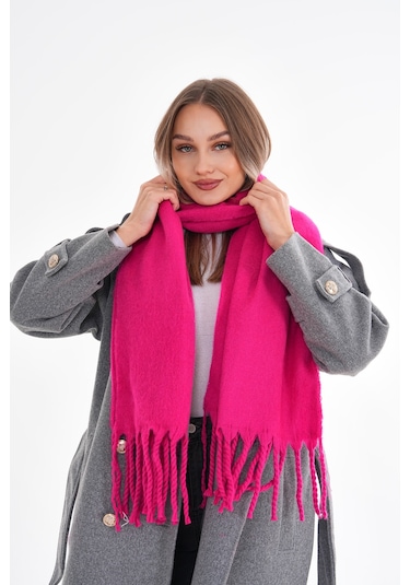 Ritagarcia Premium Soft Buklet Atkı Fuşya