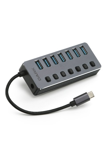 Dark 7 Port USB 3.0 USB Çoklayıcı Type-C HUB (DK-AC-USB371C)
