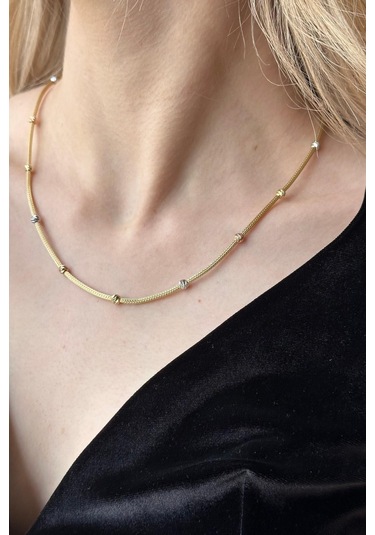 Zümrüt Sarraf 14 Ayar Altın Dorikalı Halat Kolye