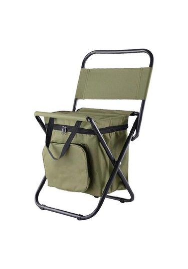 Bloomnest Dış Mekan Katlanır Sandalye - Yalıtım Buz Paketi, Oxford Kumaş, 100 Kg Yük Kapasitesi, Altın-siyah Altın - Siyah