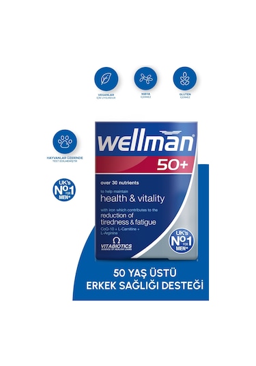 Vitabiotics Well Man 50+ Yaş 30 Tablet