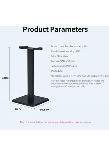 Pazly Evrensel Alüminyum Kulaklık Tutucu, Bilgisayar Standı, Masa Sergileme Standı, Taşınabilir, Kaymaz Design