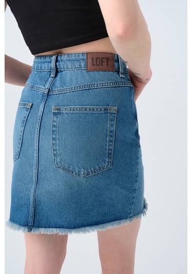 Loft Goddess Mid W Kadın Etek Mavi