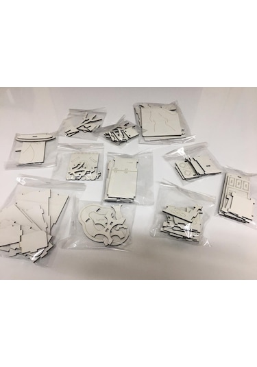 İsimli Ahşap Oyun Evi 60Cm + Kumbara - Pembe Beyaz