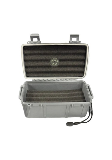 Cigar Caddy 15 Koyu Gri Travel Humidor Puro Kutusu