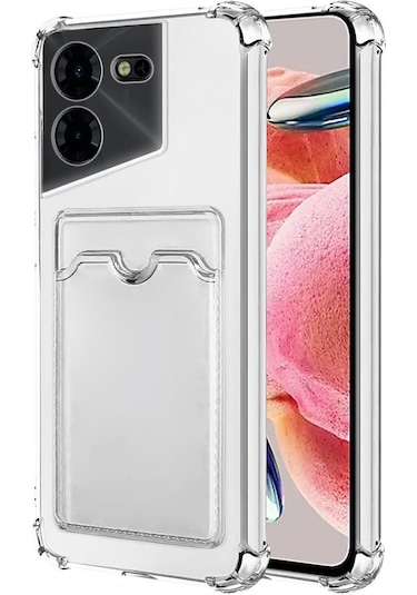 Microsonic Tecno Pova 5 Pro Card Slot Shock Kılıf Şeffaf -