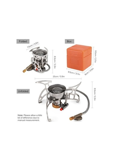 Bloomnest Sobası Soba Petek Lıxada Kamp İle Gaz Etiketli Zs Gri, Küçük Boy Model Gri