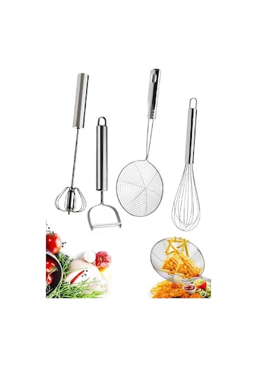 Tilbe Home Çelik Yumurta Çırpıcısı Tel + Basmalı Çelik Çırpıcı + Gri
