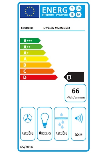 Electrolux LFV216K Extractiontech 60 Cm Duvar Tipi Cam Davlumbaz Siyah