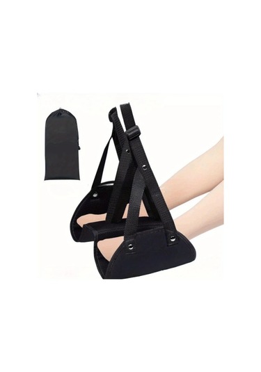 Elmpaly 1 Adet Sert Tabanlı Ayak Askılı Uçak Ayaklığı Ayarlanabilir Ayak Yatağı Seyahat İçin İdeal Destek Plakalı Kalın Hafıza Köpük Dolgulu -