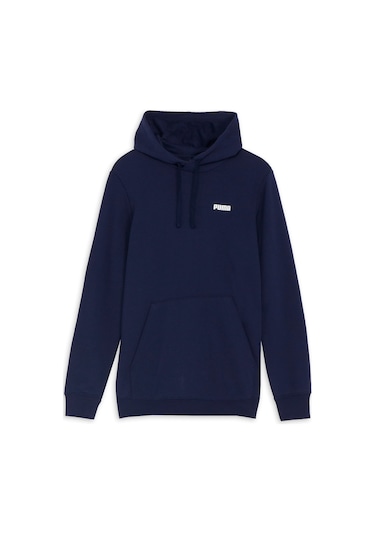 Puma Essentıals Small Logo Erkek Kapüşonlu Sweatshirt 686772 06 Mavi