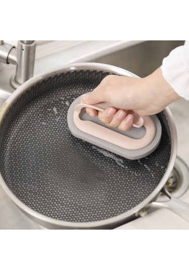 Ranyeek Pembe Emery Spons Temizleyici - Kireç, Pas Ve Kok Artıkları Kaldırıcı, Islak/kuru Kullanım, Mutfak Ve Banyo İçin Çok Amaçlı Temizlik Aracı