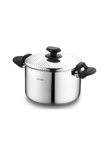 Emsan Azur Çelik Makarna Tenceresi Gümüş