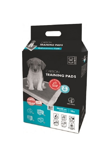 M-Pets 10164813 Karbonlu Yavru Köpek Çiş Pedi 15'li 90 x 60 CM