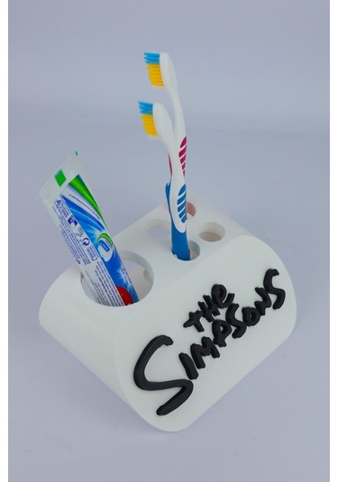 The Simpson - Dekoratif Diş Fırçalık Beyaz