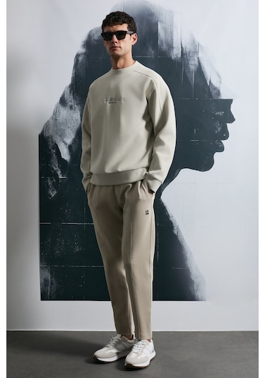 Lufian 112030182 Dark Erkek Sweatshirt Bej