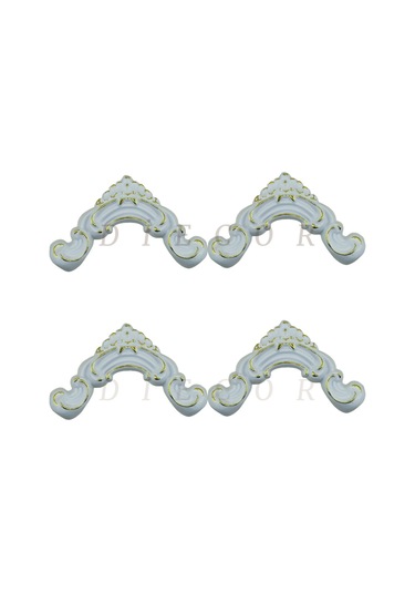 Diecor Dekoratif Polimer 2,5 Cm Duvar Çıtası Uyumlu Köşe Motifi Sarı Beyaz 16 X 16 Model:xa87