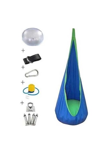 Skycity Kids Çocuklar İçin Pamuklu Hamak Salıncakları Mavi Mavi