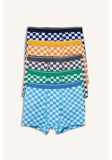 Defacto Desenli Penye 5'li Boxer Erkek Çocuk H0706A826SP Defacto Desenli Penye 5'li Boxer Erkek Çocuk H0706A826SP